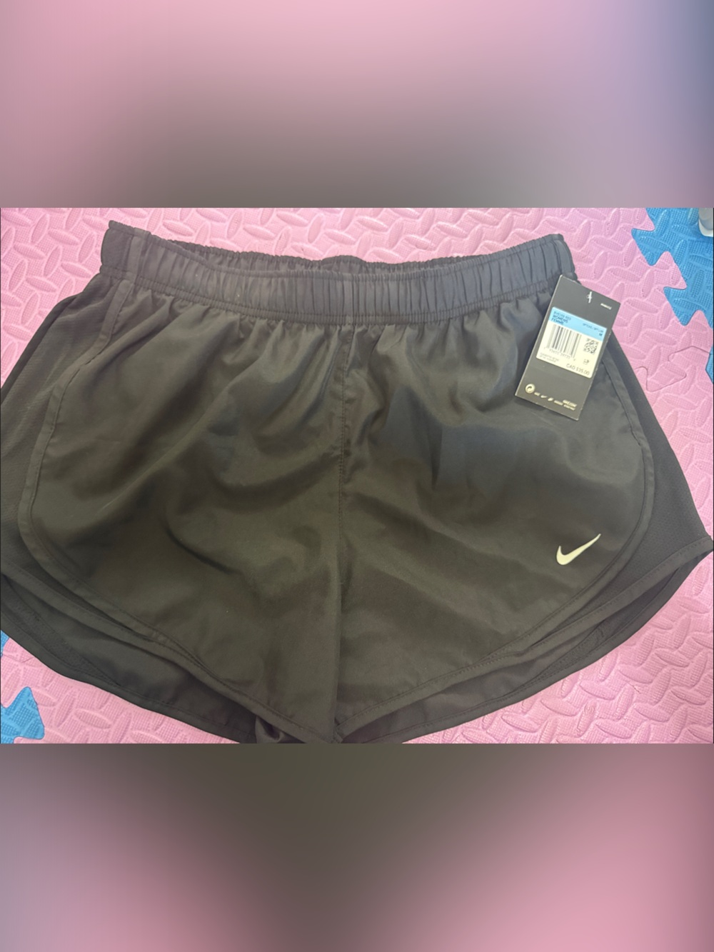 Nike Black Girls' Athletic Shorts with Elastic Waistband